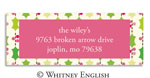 Whitney English Address Labels - Modern Holly Pink (Holiday) (615197)